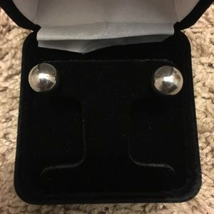 Tiffany SS.925 8mm Bead Earrings